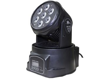 자동적인 7pcs RGBW 이동하는 머리 LED 가벼운 소형 디스코 광속 반점 세척 빛