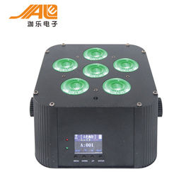 Dj는 가벼운 건전지 쿼드 rgbwa uv wedding를 위한 6in1 동위 빛 6x18w 건전지 무선 dmx에 의하여 지도된 uplight를 상연합니다 