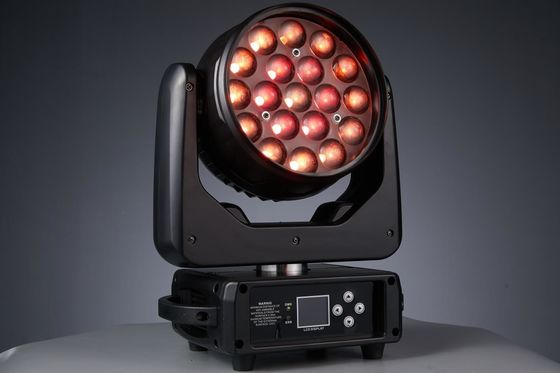 19LED 줌 LED 가동 헤드 라이트 나이트 클럽 콘서트 음악 파티