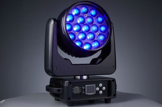 19LED 줌 LED 가동 헤드 라이트 나이트 클럽 콘서트 음악 파티