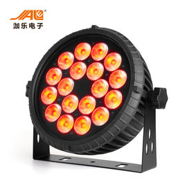 1개의 LED 편평한 동위 빛 높은 광도 DMX 통제에 대하여 18x18w RGBWA UV 6