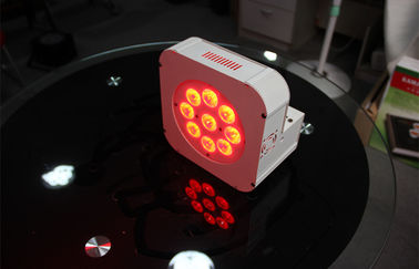 배터리 전원을 사용하는 12 x 15w RGBWA 무선 LED 동위는 가벼운 고성능 LED 편평한 동위를 통조림으로 만듭니다