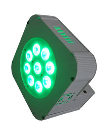 건전지 무선은 풀 컬러 무선 LED 동위 깡통 9pcs LED 편평한 동위 빛을 운영했습니다