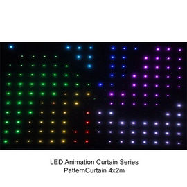 풀 컬러 P9에 P20 4 x 3m LED 영상 커튼, 가동 가능한 연약한 지도된 단계 스크린 200w