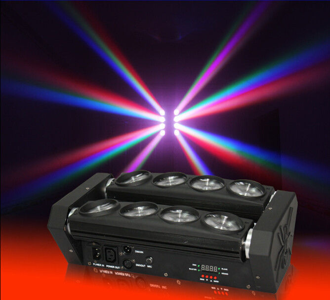 8pcs 10w 크리 말은 거미 광속 이동하는 맨 위 선잠기 디스코 점화를 지도했습니다