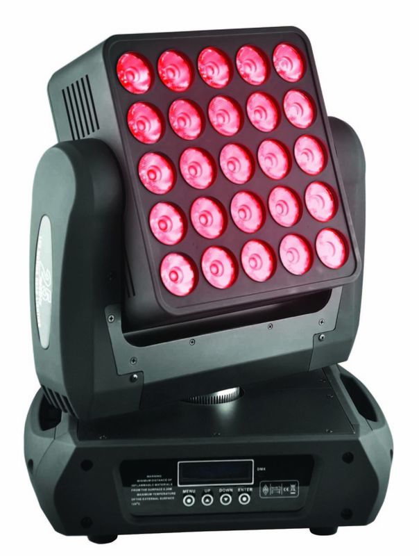 25 X12 W LED 광속 이동하는 맨 위 빛 RGBW 곁눈 가리개 점화 모체 빛