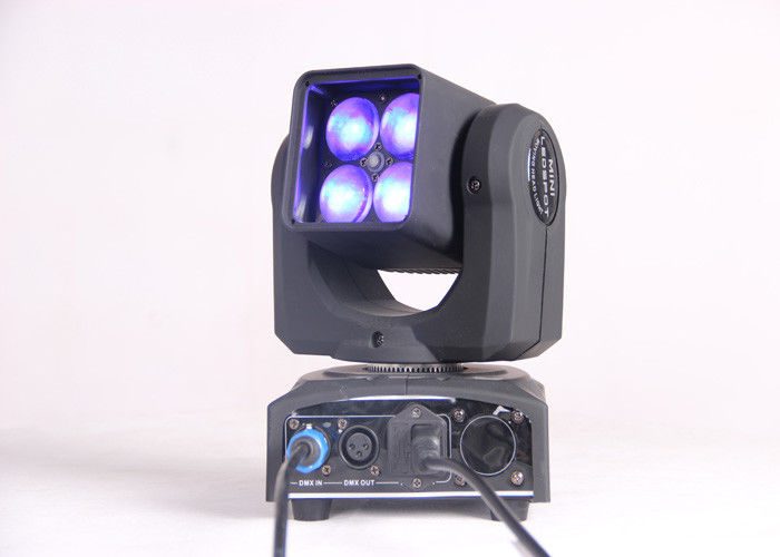 4 DJ의 디스코를 위한 5-40° 광속 각을 가진 PC 25 w RGBW LED 이동하는 맨 위 빛