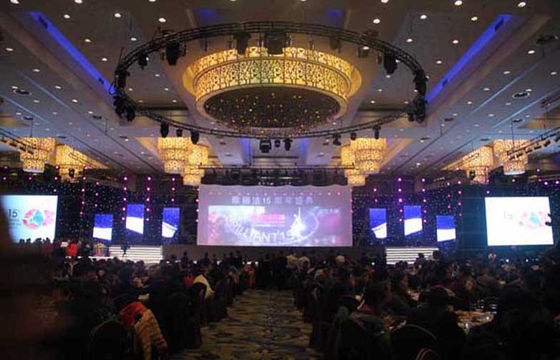 최고 밝은 RGB 6 x 4m LED 별 커튼, 단계 배경을 위한 배경막 커튼 피복