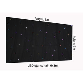 RGB 6 x 3m LED 별 피복 커튼, 단계 배경을 위한 배경막 단계 별 빛 커튼